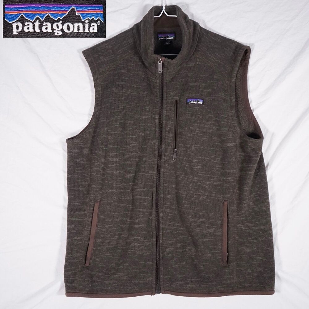 Patagonia Better Sweater Vest Full Zip Brown Mens Large - Picture 1 of 7